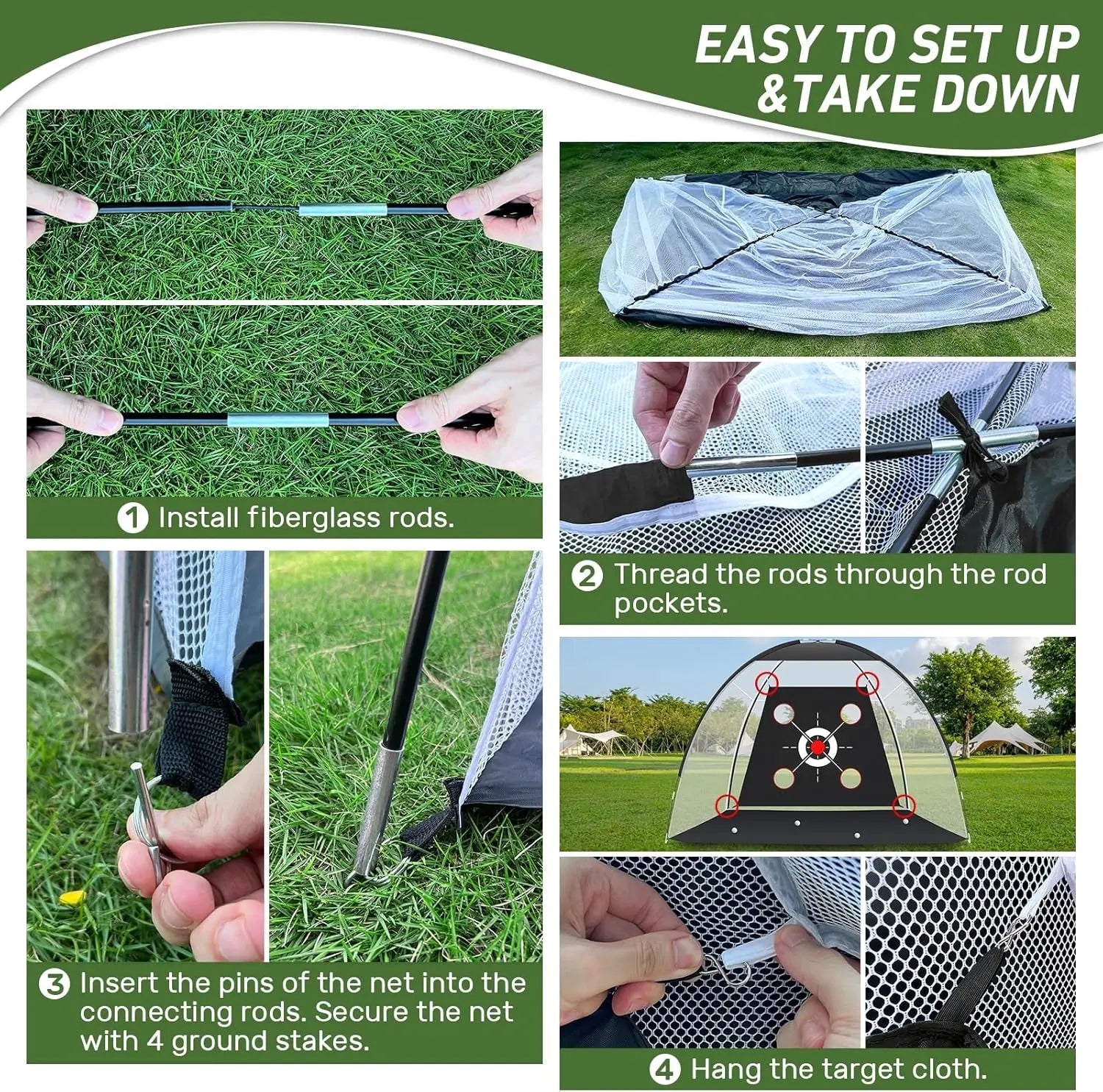Golf Net with Practice Mat,Golf Hitting Aid Nets 10x7FT LoraSportsShop